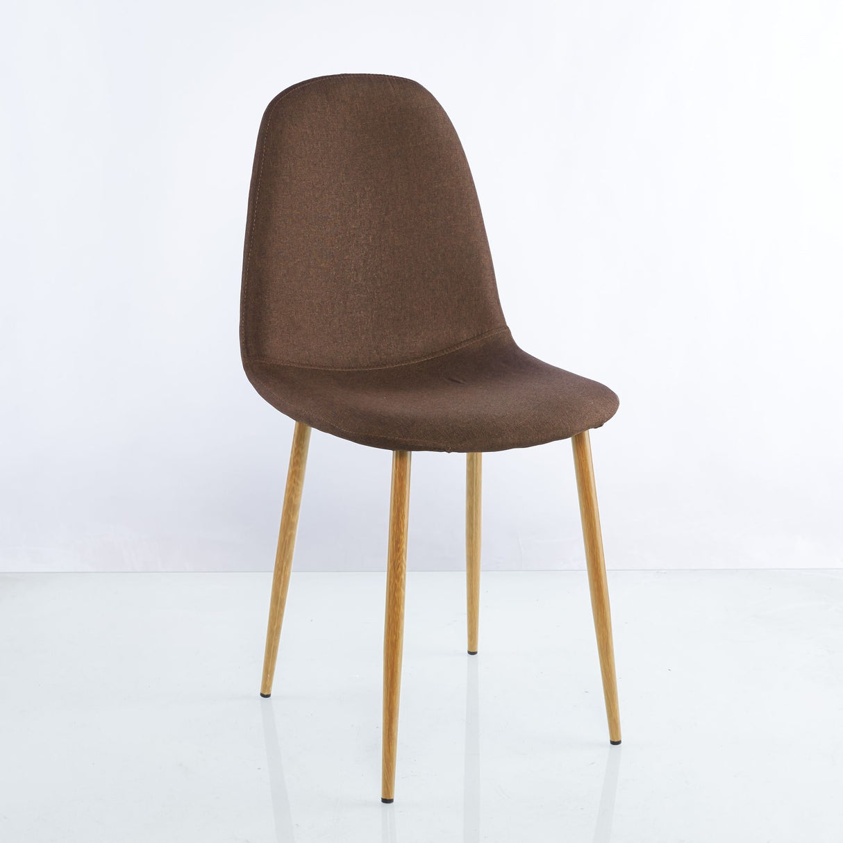 Set x 2 Sillas Concept Cafe Oscuro y Cafe Claro 44x85cm con Asiento Ovalado y con Espaldar - SILLAS Y BUTACOS | Bylmo