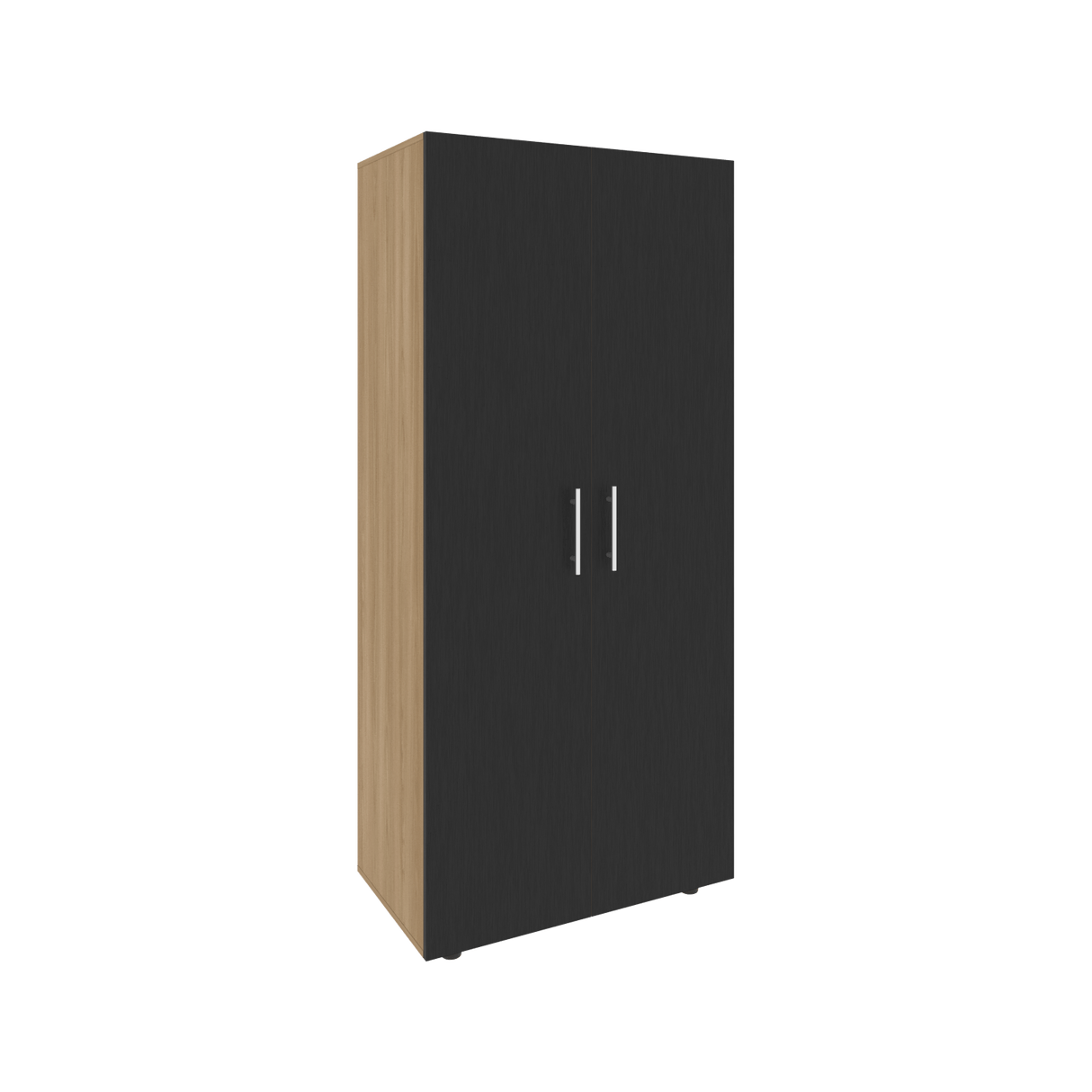 Closet Tera Fresno Europeo y Wengue 80x180cm con Cinco Compartimientos y con dos Puertas Batibles - CLOSETS | Bylmo