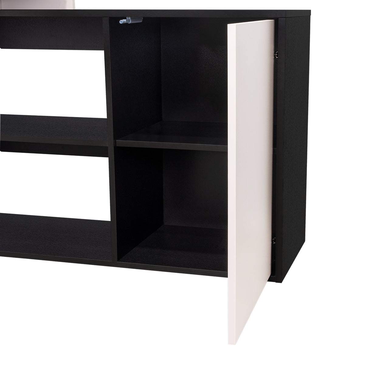Escritorio en L Cuera Capri y Wengue 150x80cm sin Cajones y con Organizador de Libros - ESCRITORIOS | Bylmo