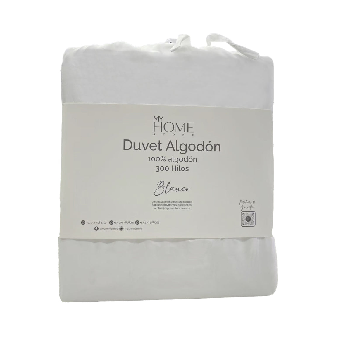 Funda de Duvet Acolchado Conttont Blanco 240x240cm Doble Faz para Cama Queen - TENDIDOS Y CUBRELECHOS | Bylmo