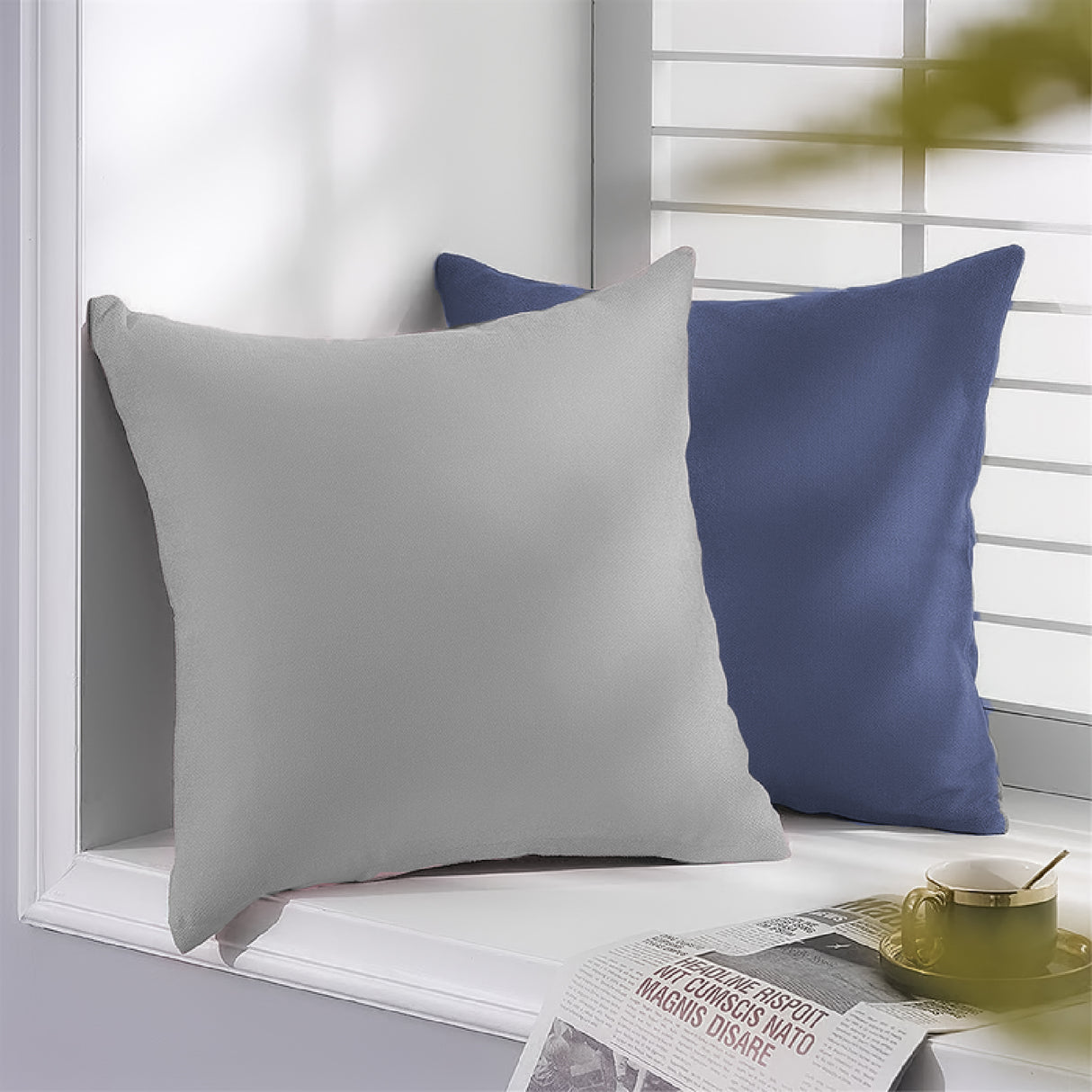 Combo Edredón Acolchado Bicolor Azul Oscuro y Gris Claro 200x240cm Doble Faz para Cama Semidoble - TENDIDOS Y CUBRELECHOS | Bylmo