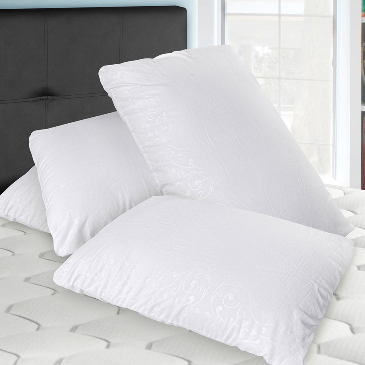 Combo 4 Almohadas Viscoflex Espuma Firme 59x39cm Para Dormir De Costado - ALMOHADAS | Bylmo