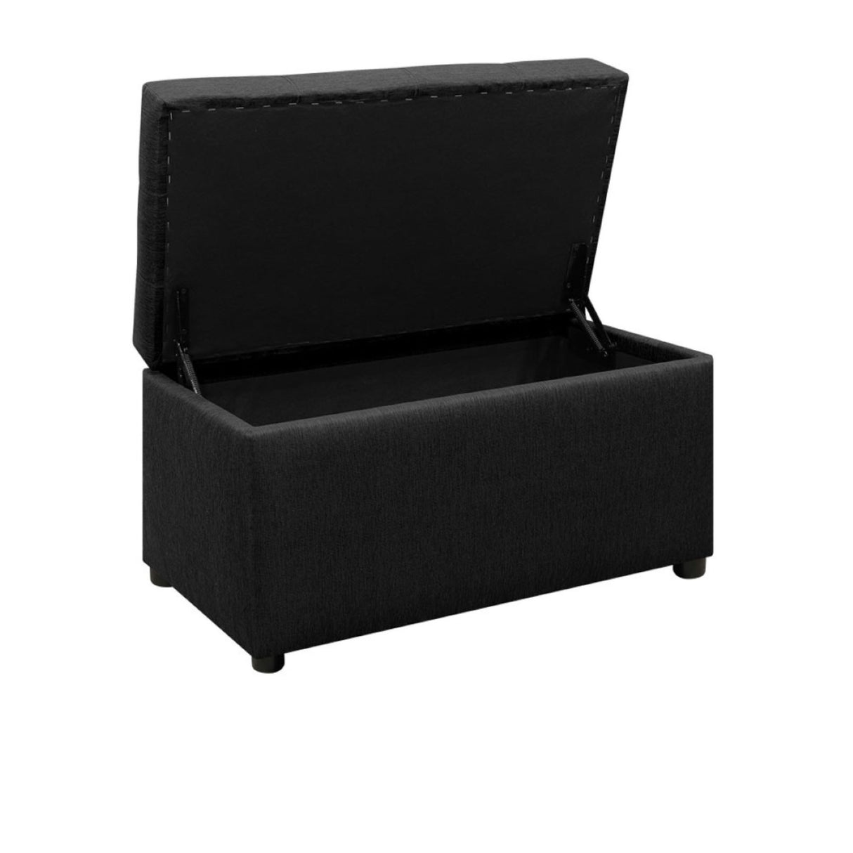 Puff Negro 40x45cm de Un Puesto Antifluido con Almacenamiento - SOFAS Y POLTRONAS | Bylmo