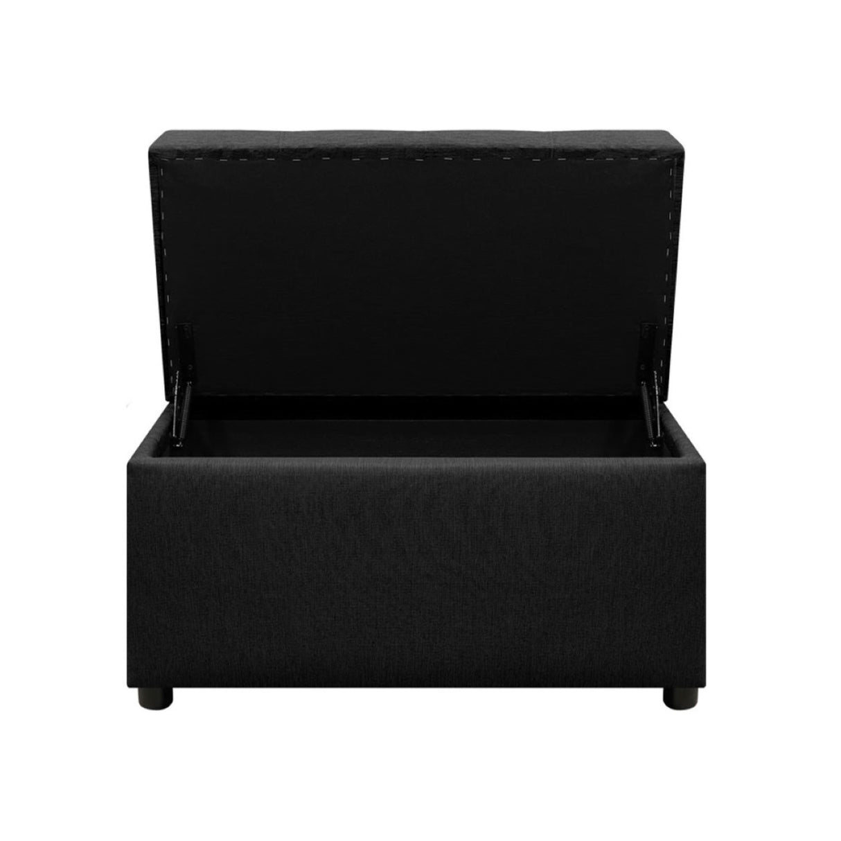 Puff Negro 40x45cm de Un Puesto Antifluido con Almacenamiento - SOFAS Y POLTRONAS | Bylmo