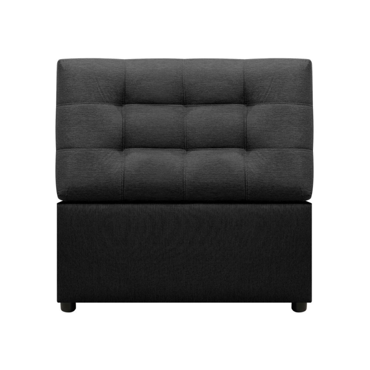 Puff Negro 40x45cm de Un Puesto Antifluido con Almacenamiento - SOFAS Y POLTRONAS | Bylmo