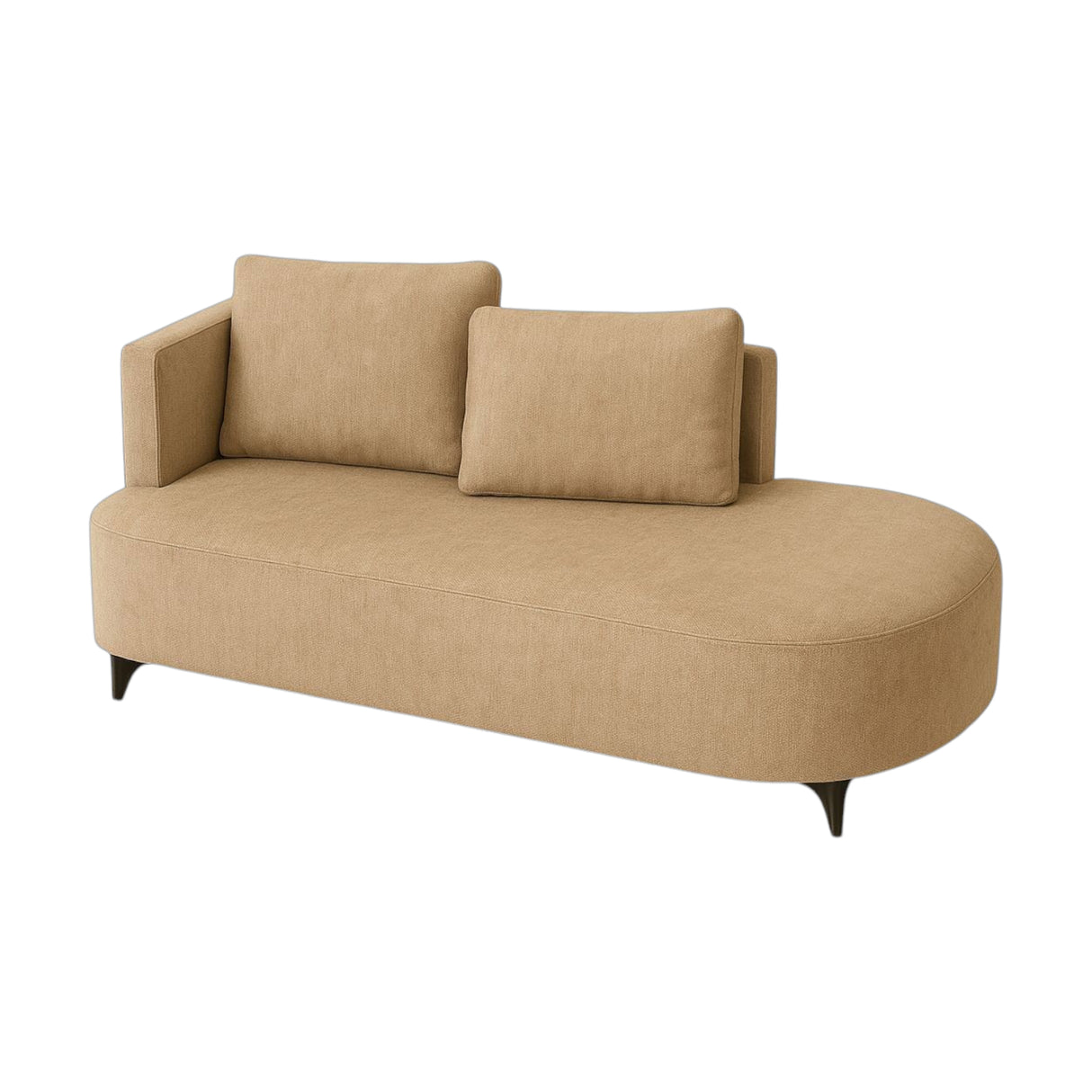 Sofá Dubai Curvo Beige 160x70cm De Tres Puestos Antifluido - SOFAS Y POLTRONAS | Bylmo