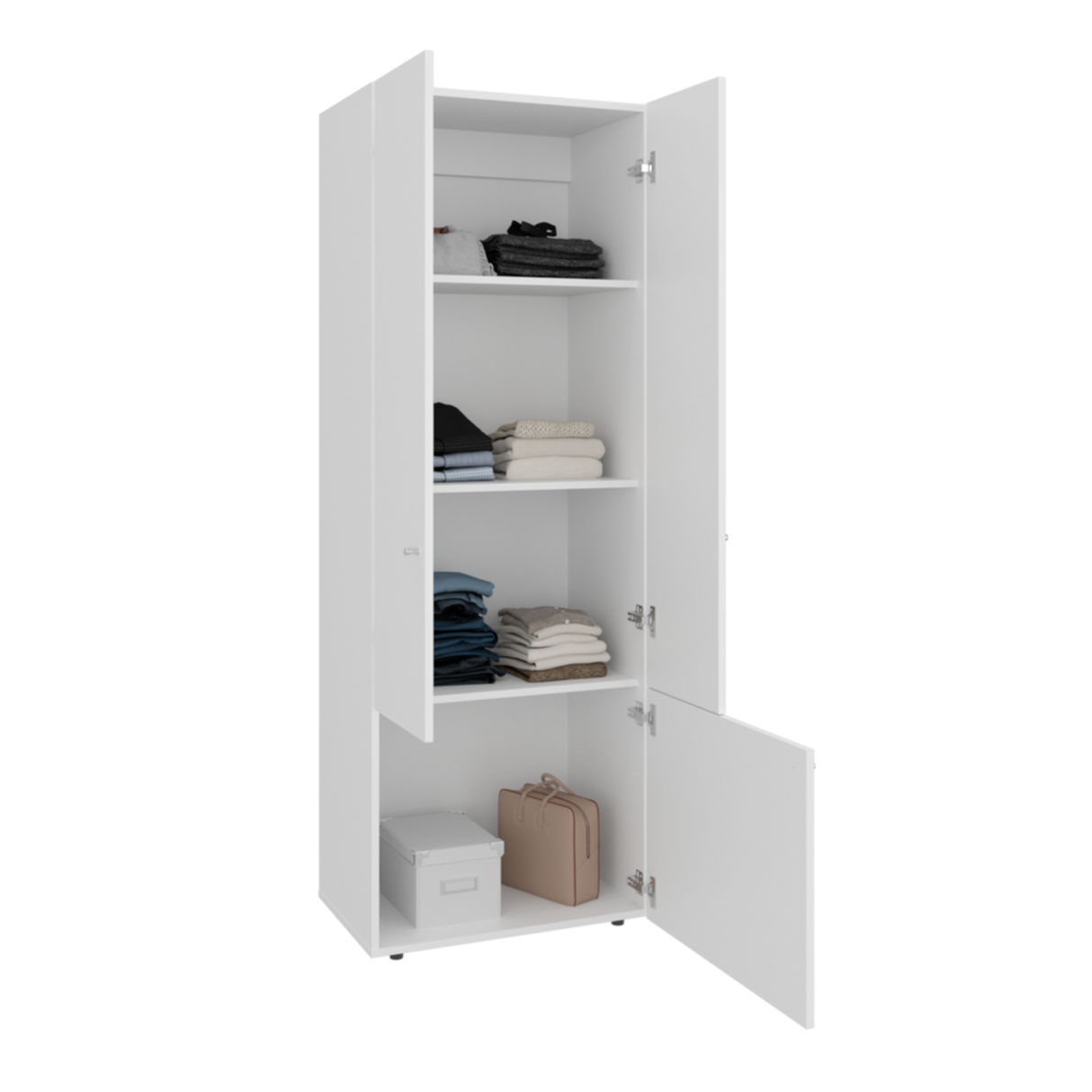 Closet Tuhogar Blanco 60x170cm sin Cajones y con Tres Puertas - CLOSETS | Bylmo
