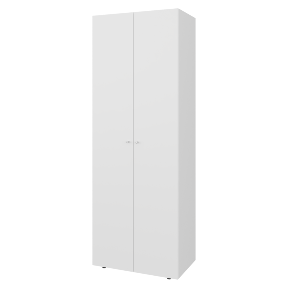 Closet Tuhogar Blanco 60x170cm sin Cajones con Dos Puertas y con Colgadero de Ropa - CLOSETS | Bylmo