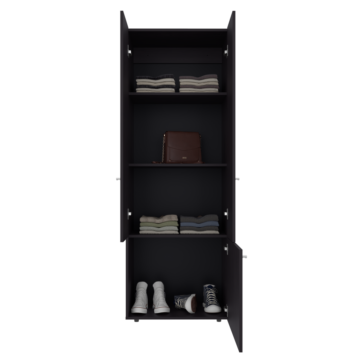 Closet Tuhogar Wengue 60x170cm sin Cajones y con Tres Puertas - CLOSETS | Bylmo