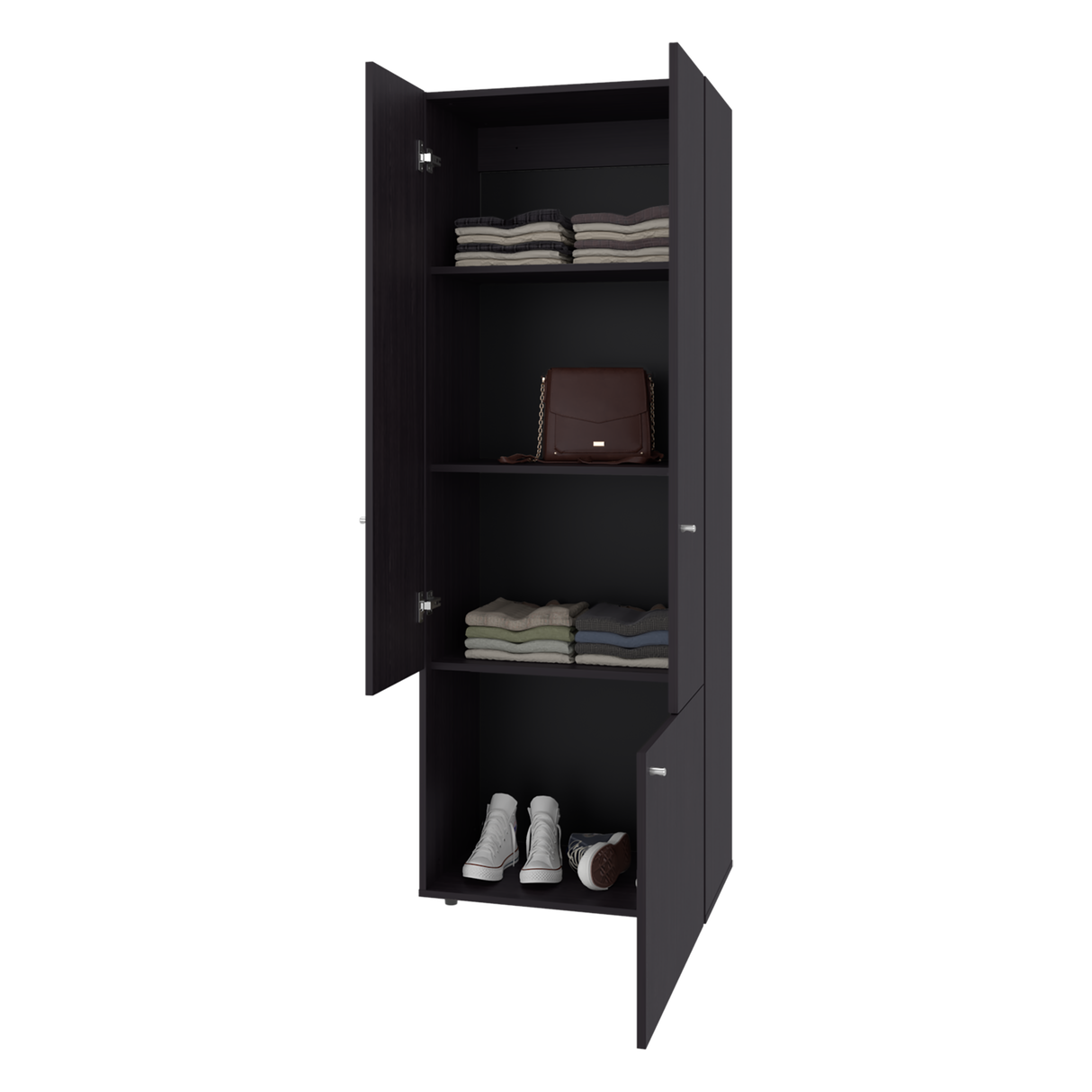Closet Tuhogar Wengue 60x170cm sin Cajones y con Tres Puertas - CLOSETS | Bylmo