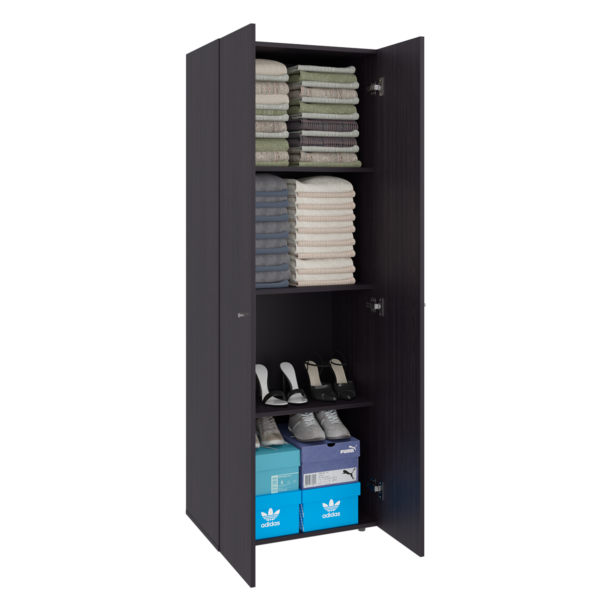 Closet Tuhogar Wengue 60x170cm sin Cajones y con Dos Puertas - CLOSETS | Bylmo