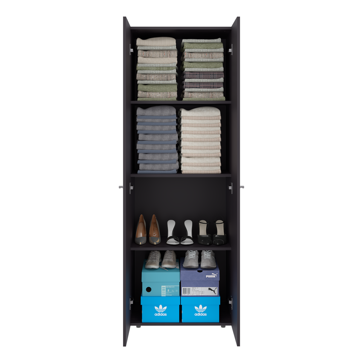Closet Tuhogar Wengue 60x170cm sin Cajones y con Dos Puertas - CLOSETS | Bylmo