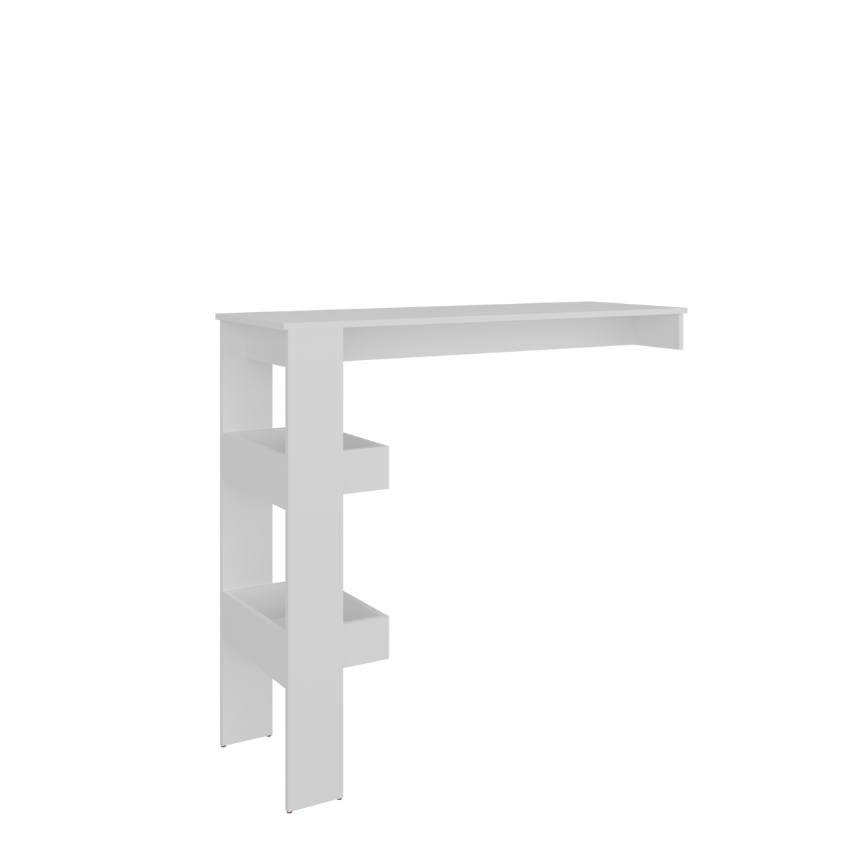 Barra de Cocina Aurora Blanco 120.3x109.6cm con Tres Compartimientos - BARRAS Y MUEBLES AUXILIARES | Bylmo
