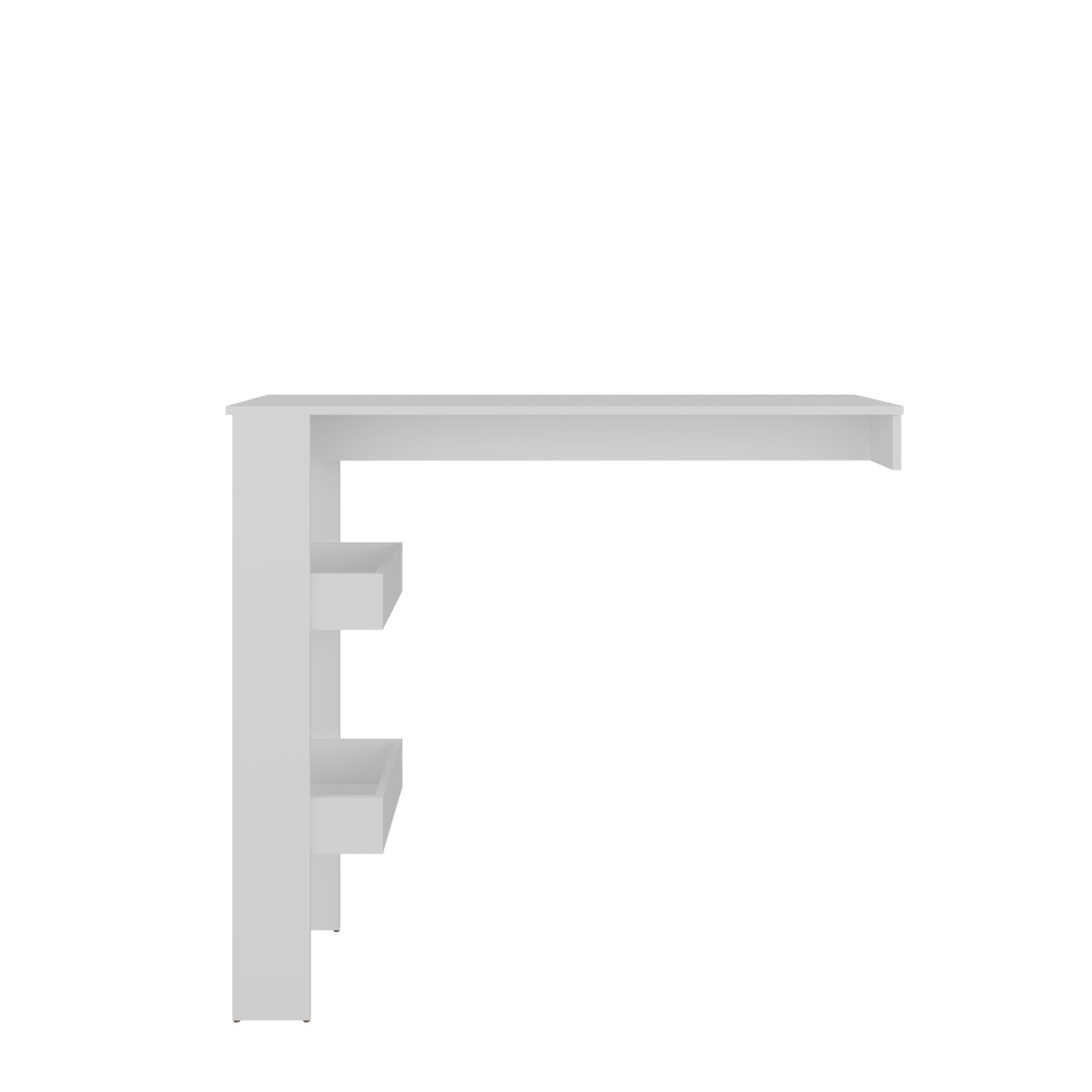 Barra de Cocina Aurora Blanco 120.3x109.6cm con Tres Compartimientos - BARRAS Y MUEBLES AUXILIARES | Bylmo