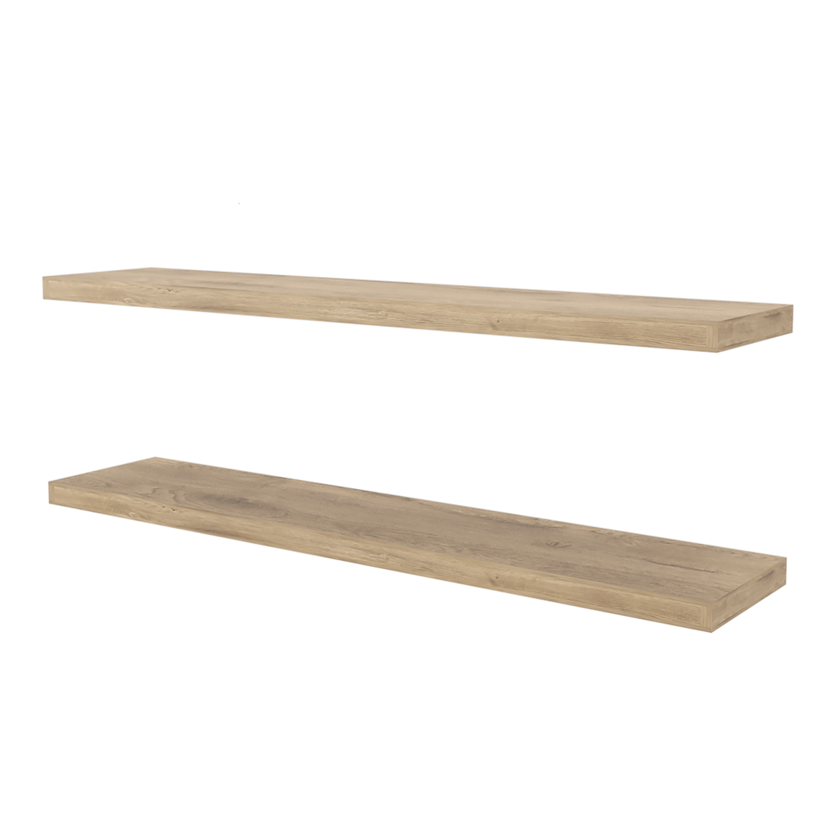 Set de 2 Repisas Macadamia 120x3.8cm Flotante Rectangular - REPISAS | Bylmo