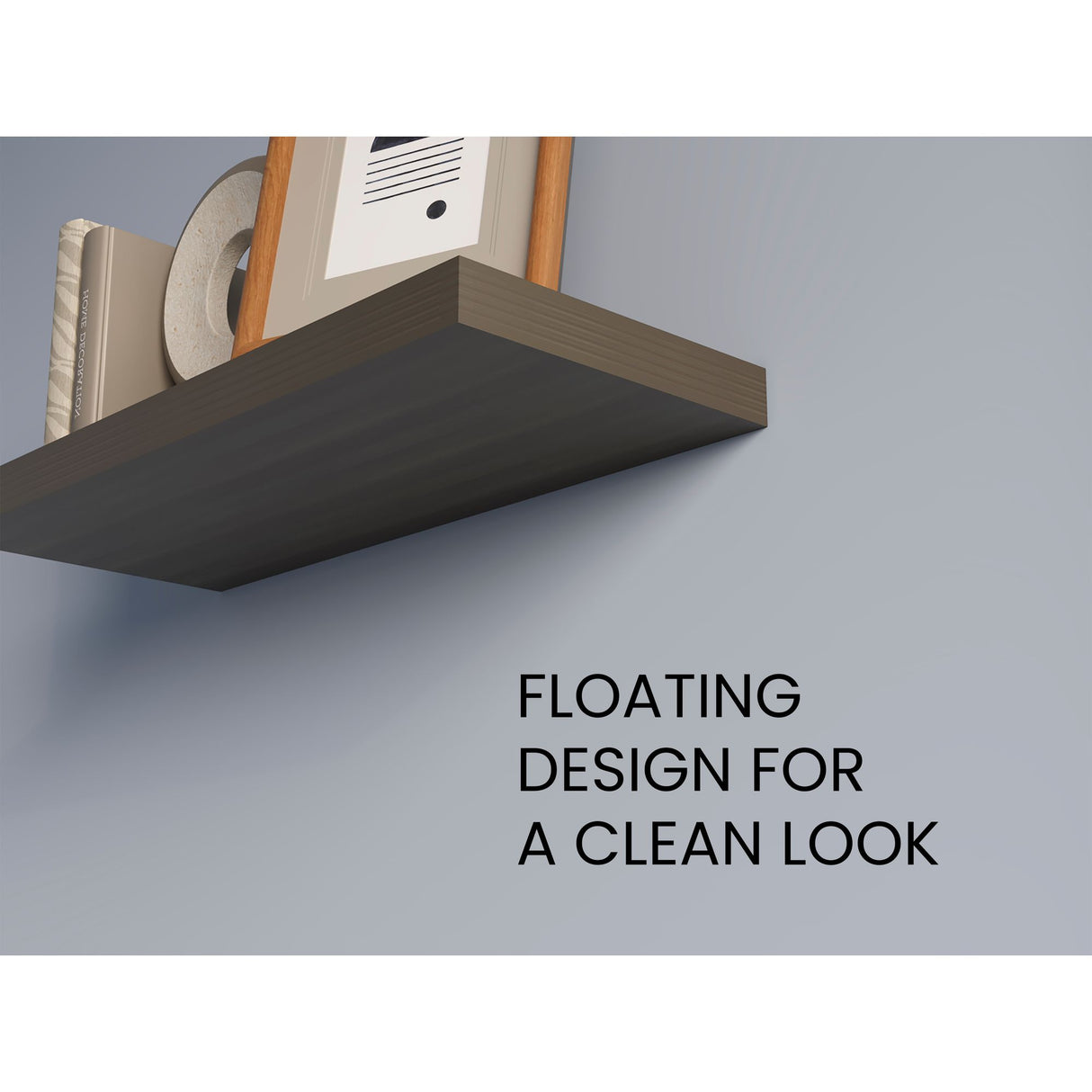 Set de 2 Repisas Olivo 80x3.8cm Flotante Rectangular - REPISAS | Bylmo