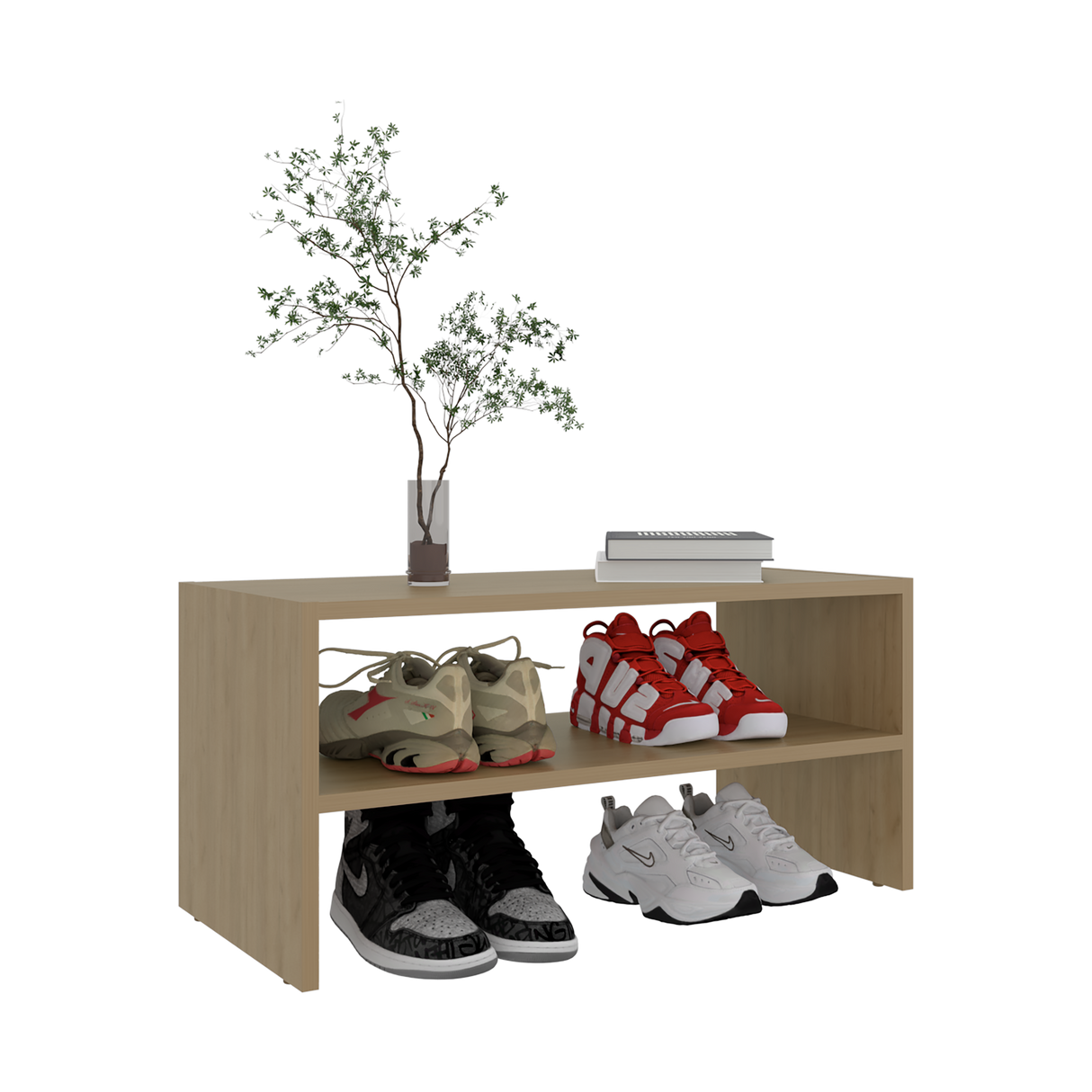 Zapatero Silpa Fresno 71.8x34.9cm Horizontal para Cuatro Pares y de Dos Niveles - ZAPATEROS | Bylmo