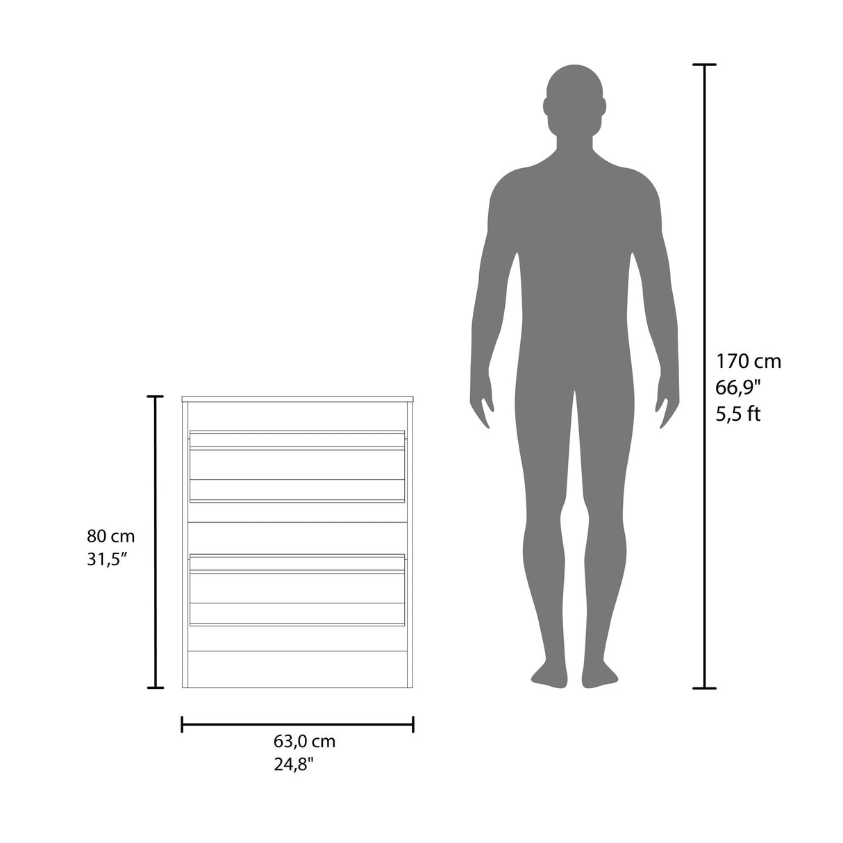 Zapatero Inola Blanco 63x80cm Horizontal para Doce Pares y de Tres Niveles - ZAPATEROS | Bylmo