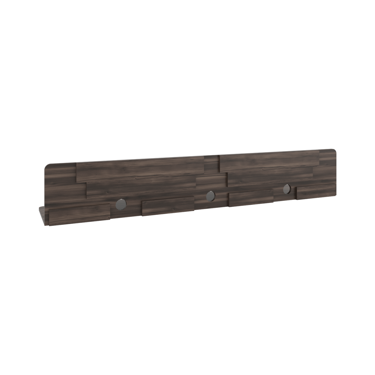 Repisa para TV Flotante Marquis Nogal 180x30.1cm para TV Hasta 55 Pulgadas con Tres Compartimientos - MUEBLES DE TV | Bylmo