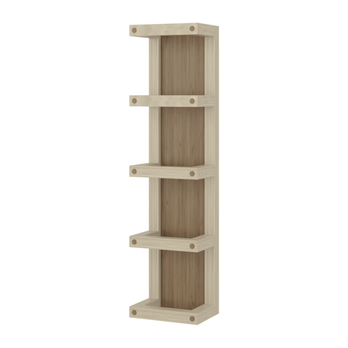 Toallero de Pared Flotante Arlington Fresno Europeo 20x79cm con Cuatro Entrepaños - OTROS MUEBLES PARA BANHO | Bylmo