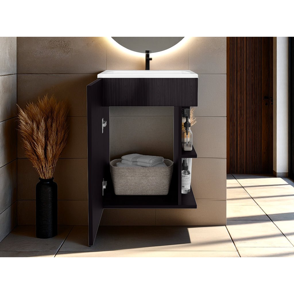 Mueble para Lavamanos Flotante Colton Wengue 45x60.3cm Individual con Lavamanos - MUEBLES PARA LAVAMANOS | Bylmo