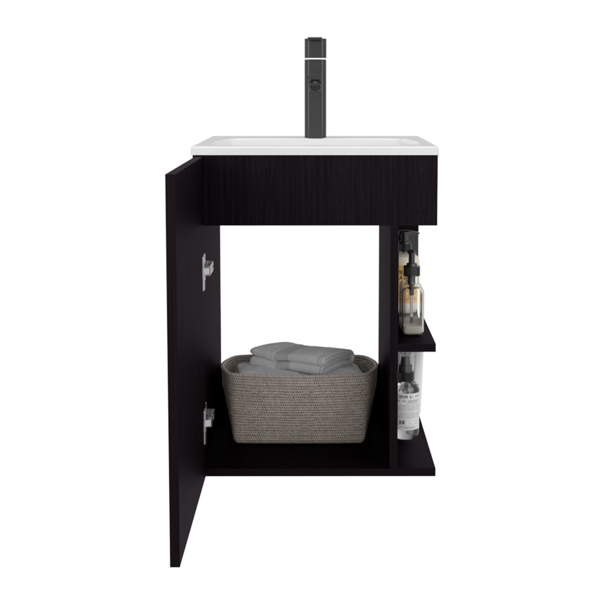 Mueble para Lavamanos Flotante Colton Wengue 45x60.3cm Individual con Lavamanos - MUEBLES PARA LAVAMANOS | Bylmo