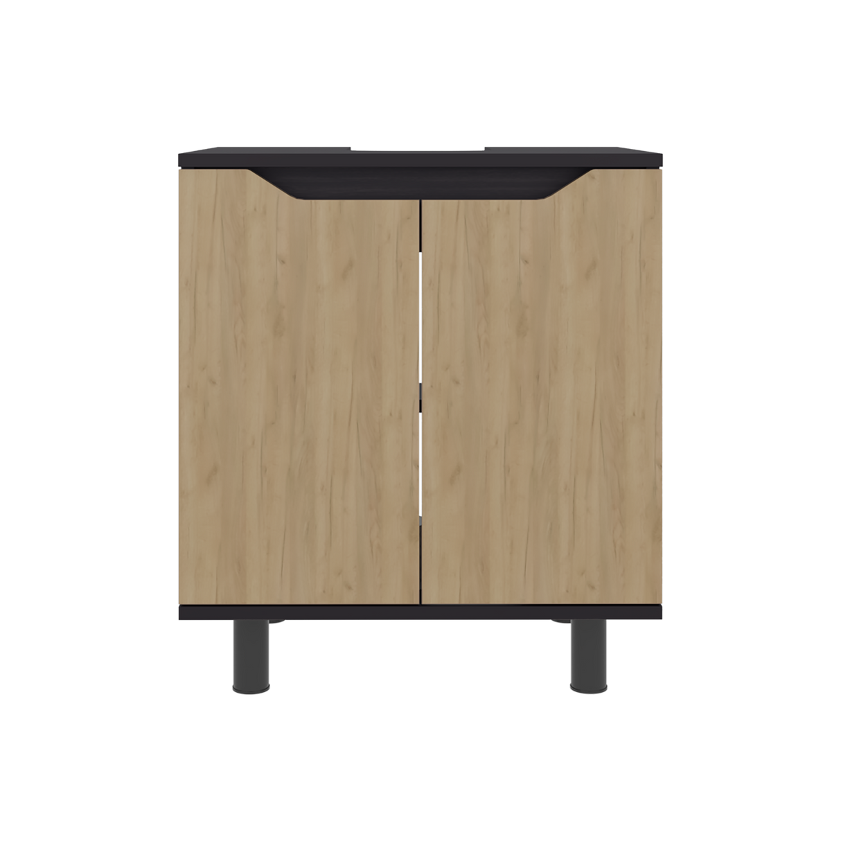Mueble para Lavamanos Marlo Wengue y Fresno Europeo 55x63cm Individual sin Lavamanos - MUEBLES PARA LAVAMANOS | Bylmo