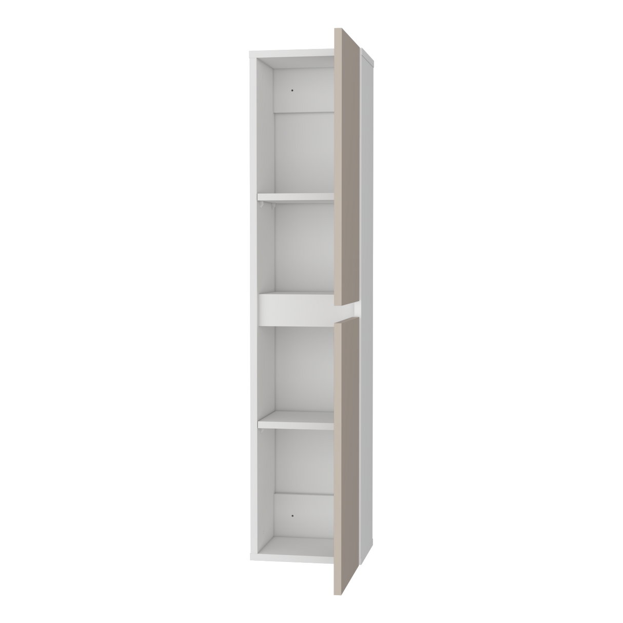 Armario de Aseo Capri y Blanco 25x110cm Con Dos Puertas - MUEBLES DE ASEO Y ROPAS | Bylmo