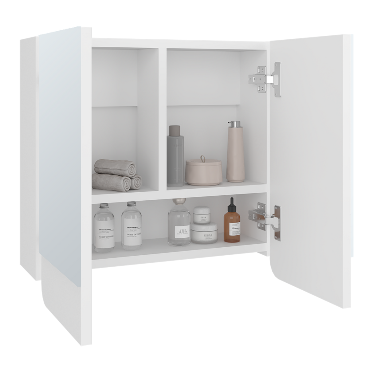 Gabinete de Baño Luv Blanco 45x43cm Rectangular con Espejo y con Dos Puertas - GABINETES DE BANHO | Bylmo