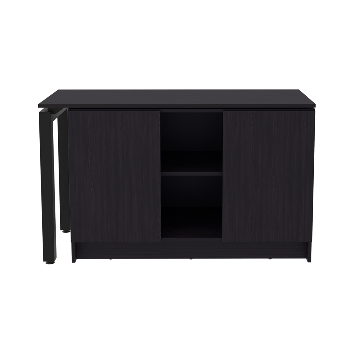Escritorio Alfie Wengue 120x72.5cm sin Cajones con Organizador de Libros y con Archivador - ESCRITORIOS | Bylmo
