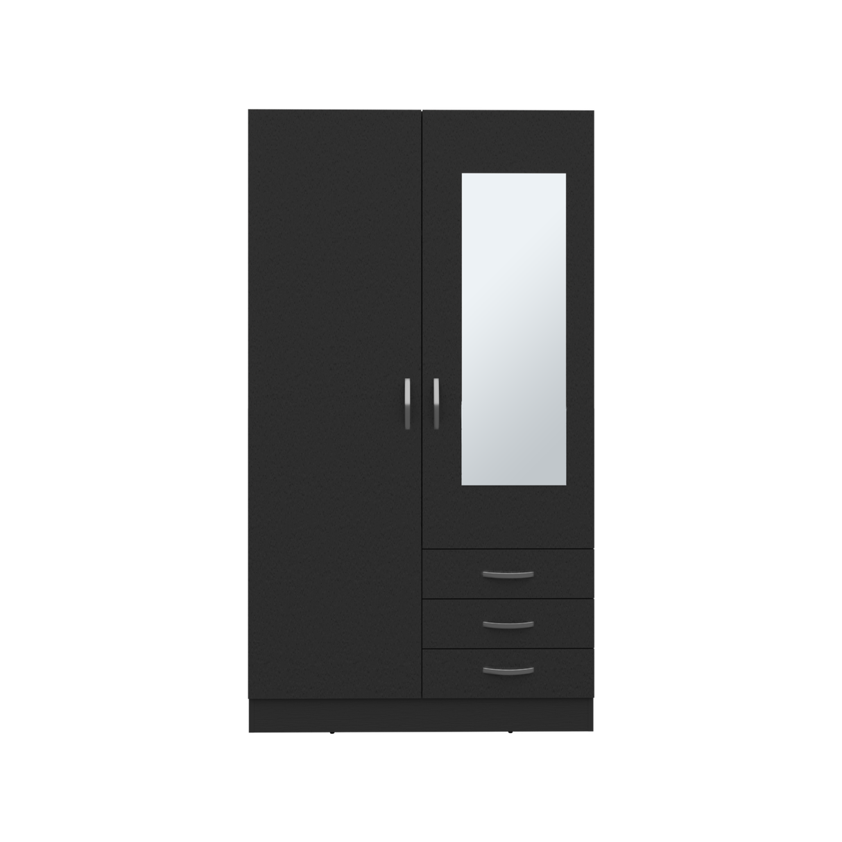 Closet Lumy Wengue 100x180.6cm con Tres Cajones con Seis Compartimientos y con Espejo - CLOSETS | Bylmo