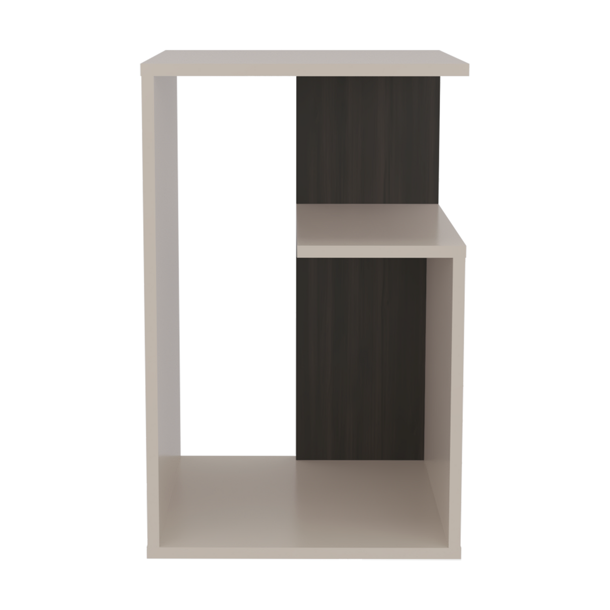 Mesa Auxiliar Everett Nogal y Capri 39.8x63.4cm Transformable con Tres Compartimientos - MESAS AUXILIARES | Bylmo