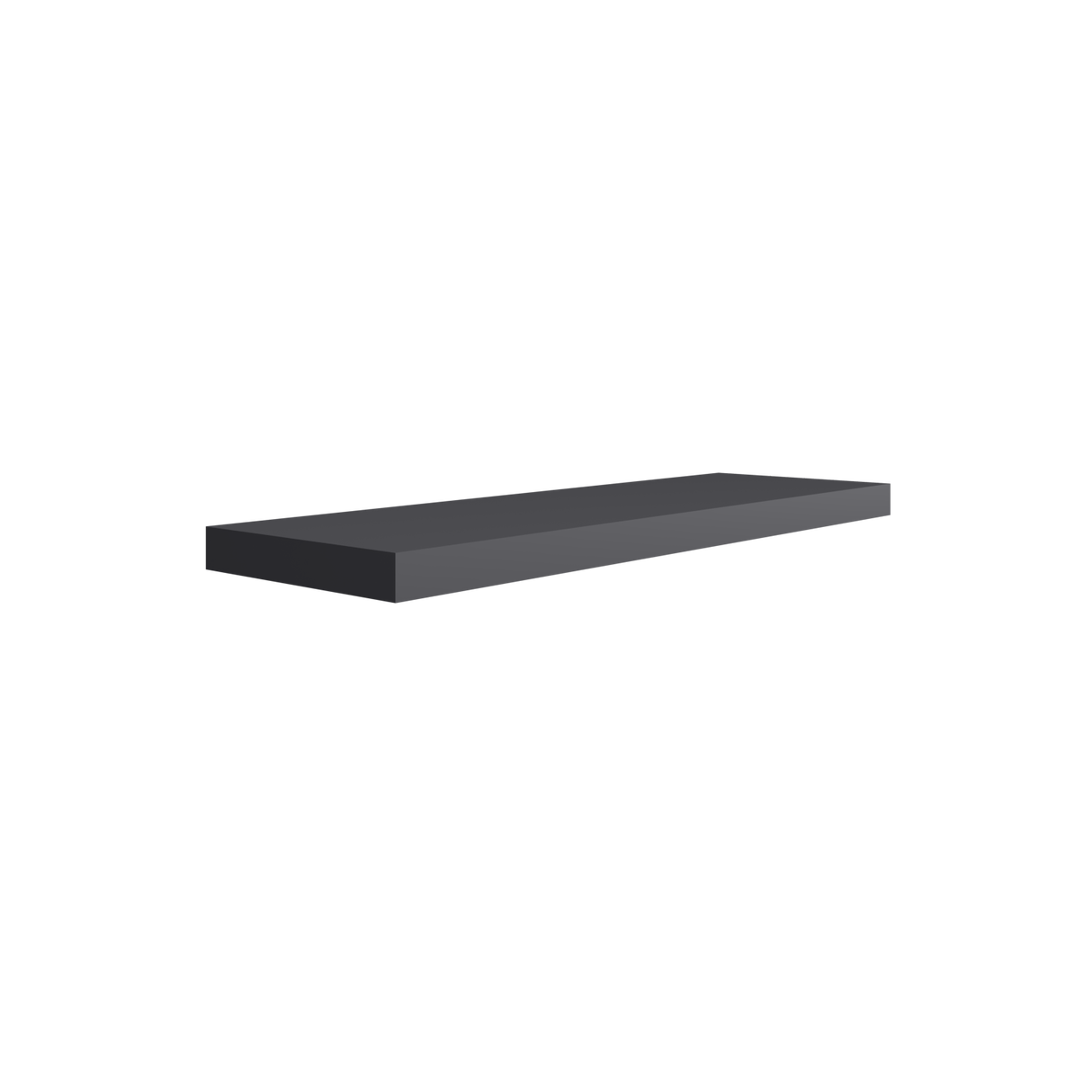 Repisa Plomo 80x3.8cm Rectangular Flotante con Dos Entrepaños - REPISAS | Bylmo