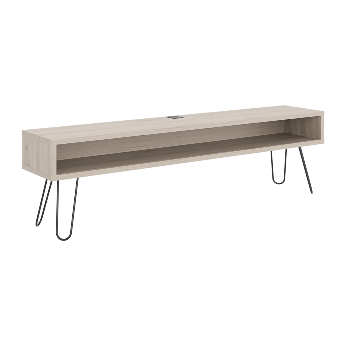 Rack de TV Luft Ceniza 180x49.5cm para TV Hasta 75" Pulgadas con Un Compartimiento - MUEBLES DE TV | Bylmo