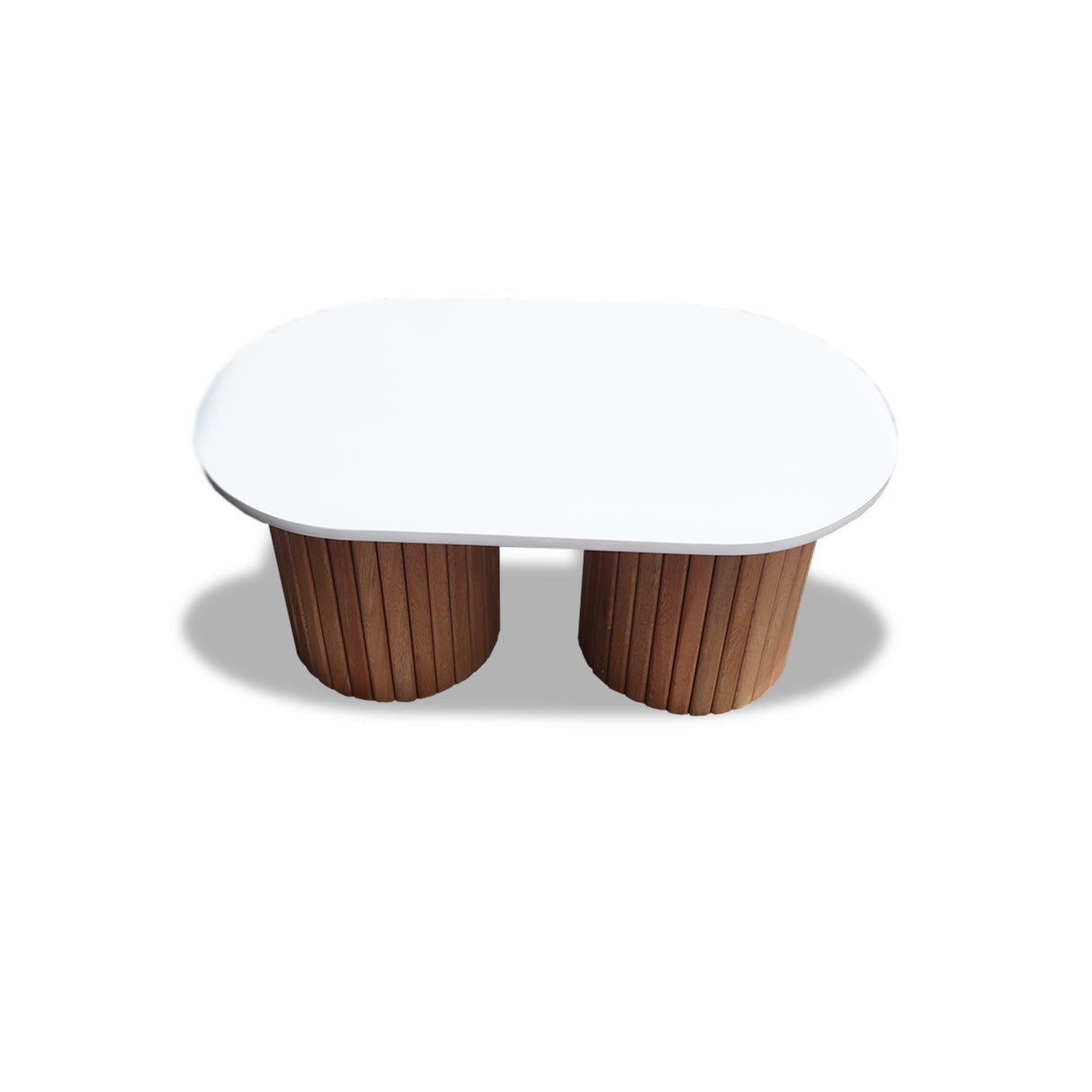 Mesa de Centro Paris Marron Claro 70x37cm Ovalado - MESAS DE CENTRO | Bylmo