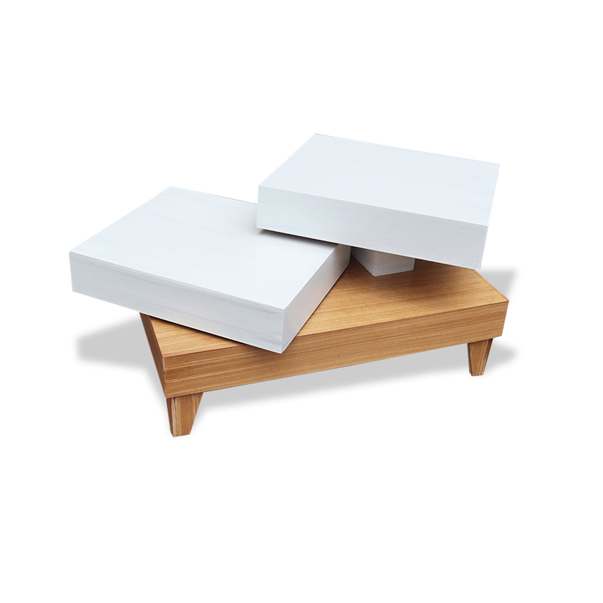 Mesa de Centro Roma Marron Claro 62x35cm Rectangular - MESAS DE CENTRO | Bylmo