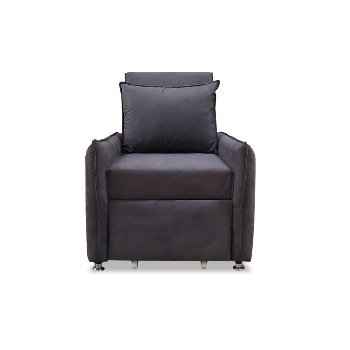 Silla Multipropósito Napoli Gris 75x94cm de Un Puesto Reclinable Antifluido y sin Apoya Brazos - SOFAS Y POLTRONAS | Bylmo