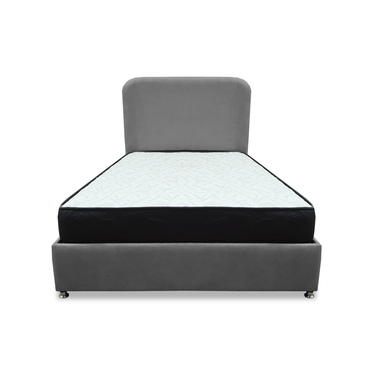 Combo Base Cama y Colchón Comfort Gris para Cama Semidoble 120 X 190 Cm con Patas - CAMAS | Bylmo