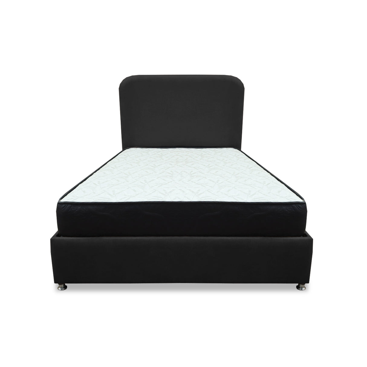Combo Base Cama y Colchón Comfort Negro para Cama Semidoble 120 X 190 Cm con Patas - CAMAS | Bylmo