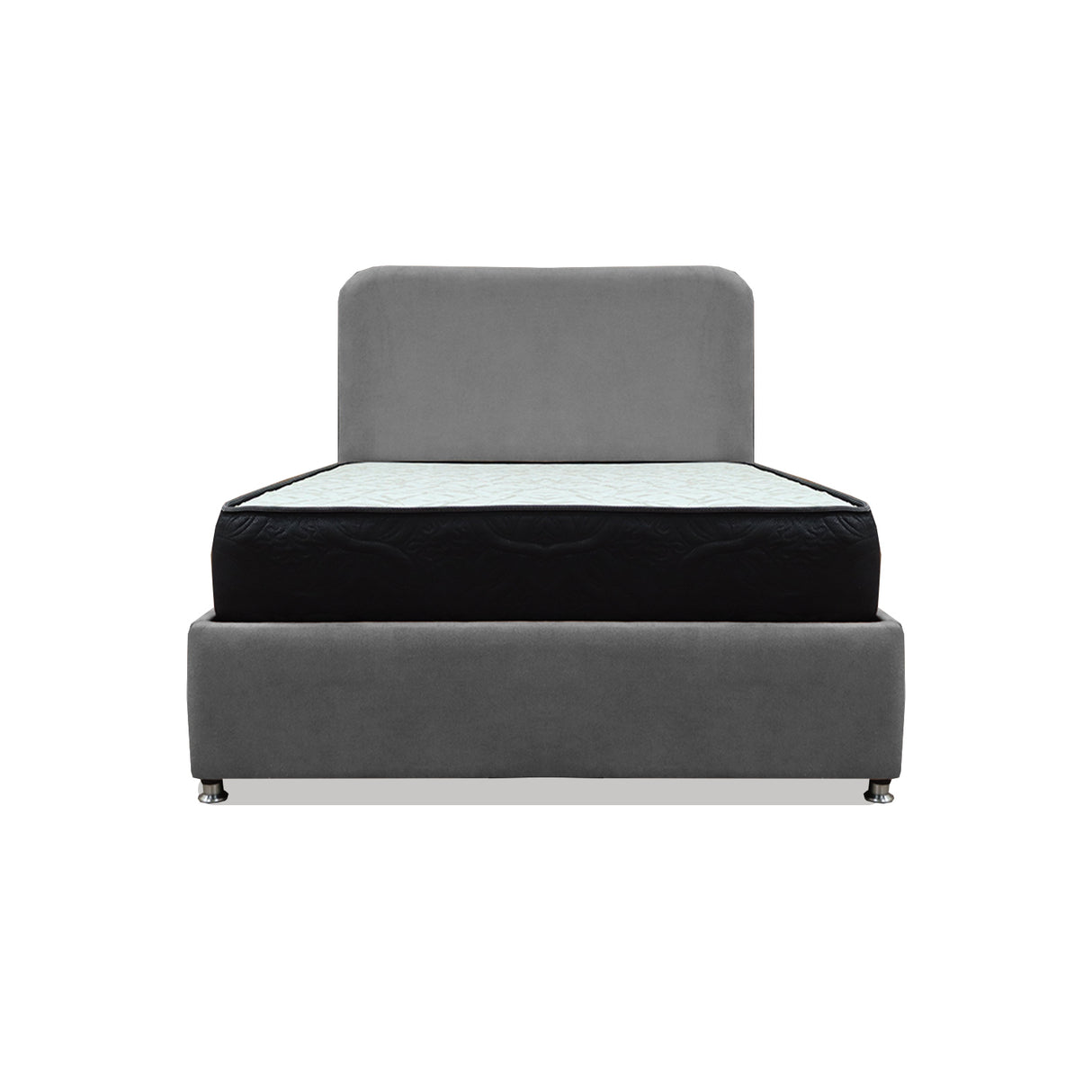 Combo Cama Tarima y Colchón Comfort Gris para Cama Doble 140 X 190 Cm con Patas - CAMAS | Bylmo