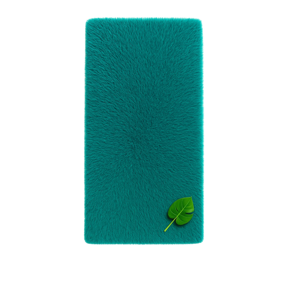 Alfombra de Peluche Rectangular Turquesa 60x150cm Fondo Entero Suave Antideslizante para Dormitorio - TAPETES Y ALFOMBRAS | Bylmo