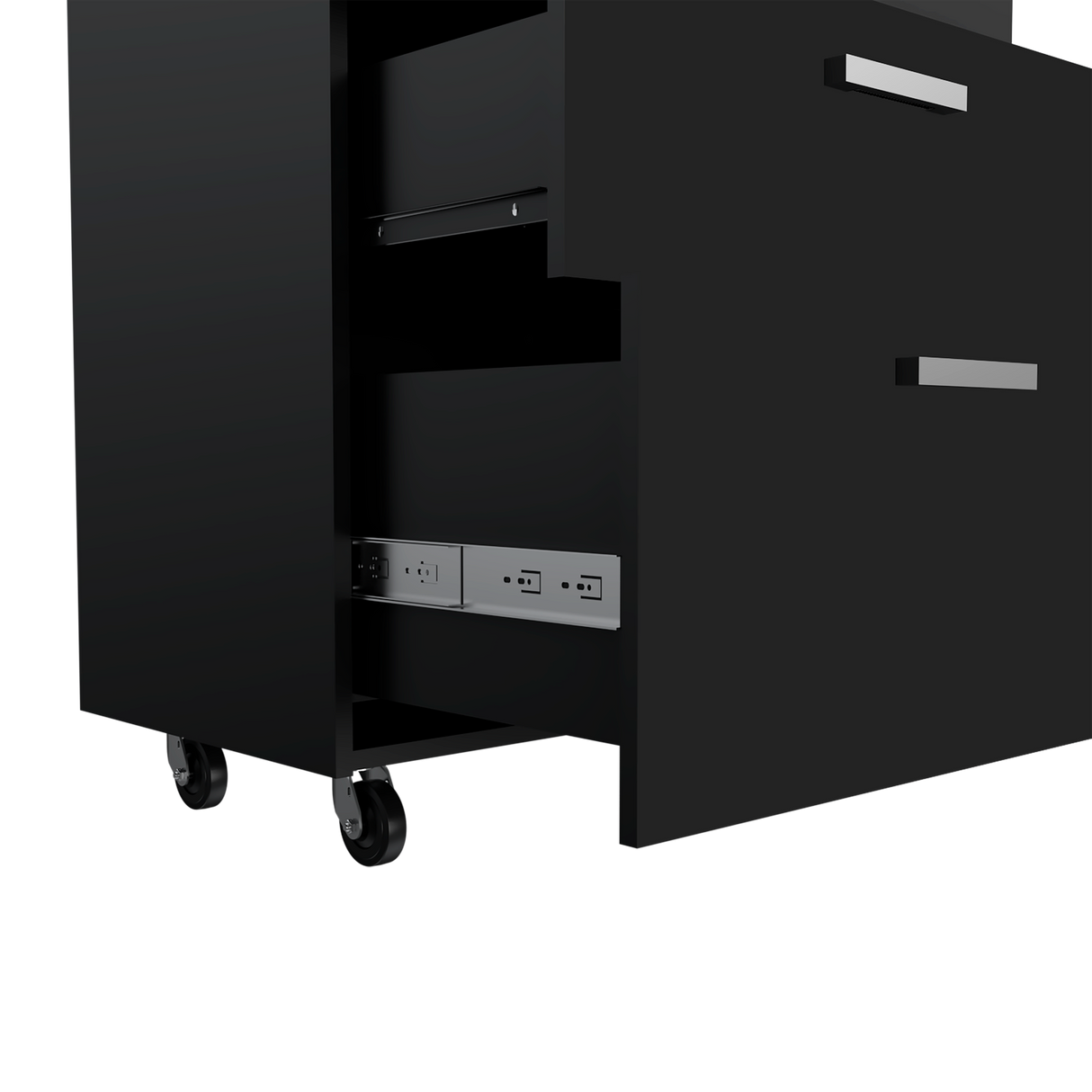 Archivador Wengue 52.8x20.9cm Oficio con Tres Cajones y con Ruedas - ARCHIVADORES | Bylmo