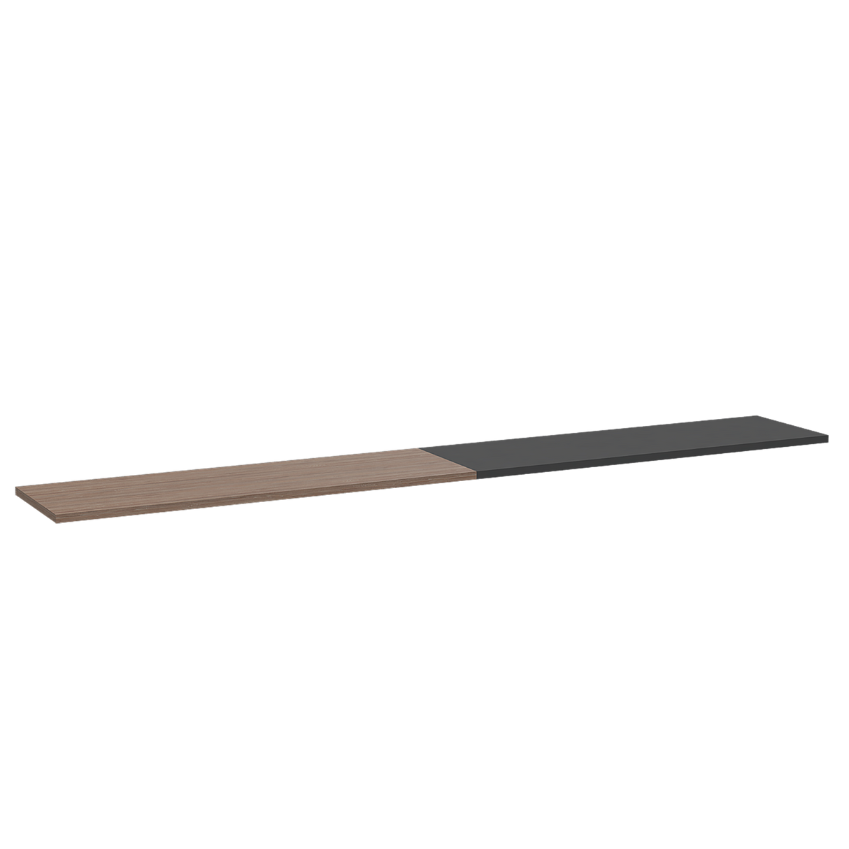 Repisa Wall Z Miel y Plomo 160x1.5cm Rectangular con Dos Entrepaños - REPISAS | Bylmo