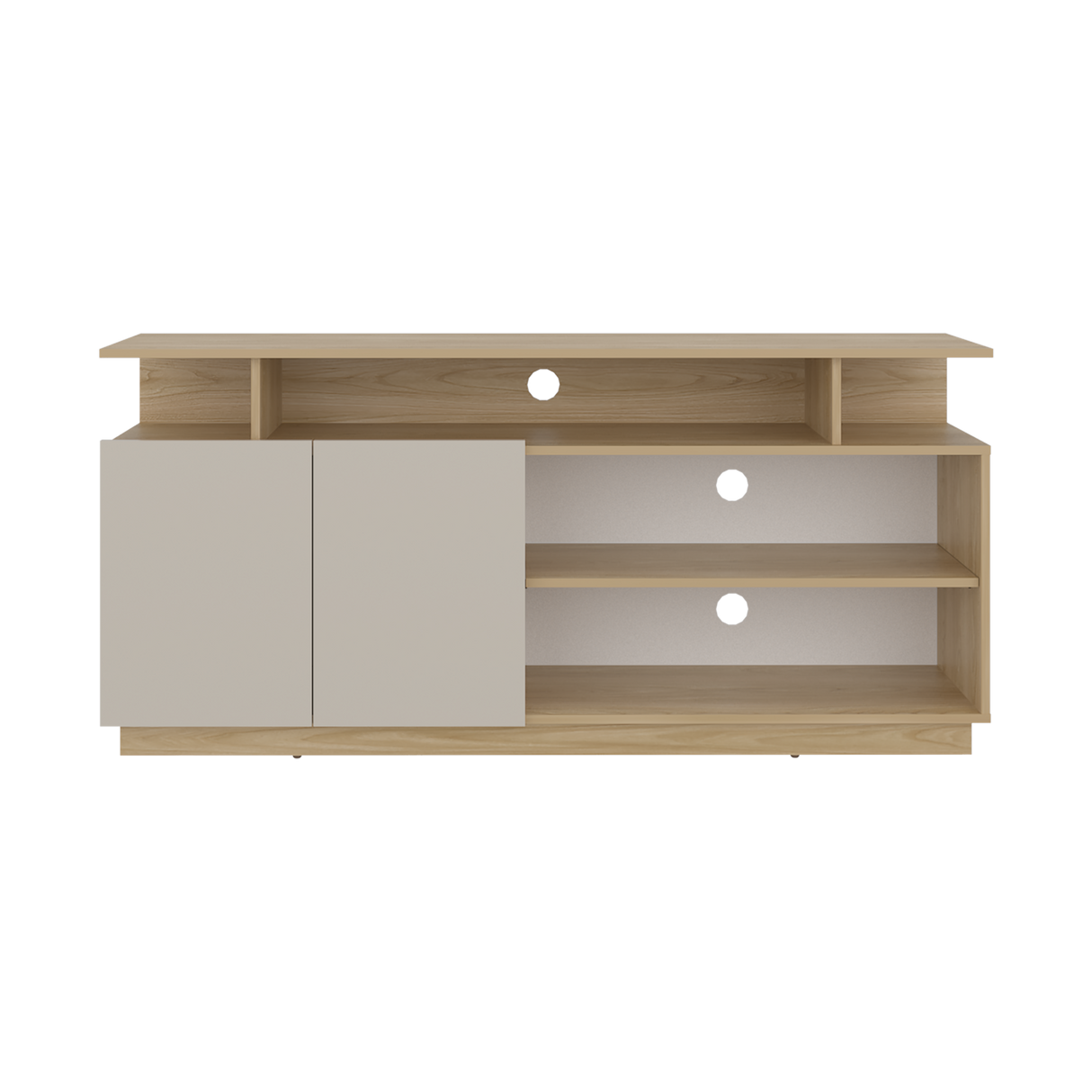 Mesa para TV Hope Fresno Europeo y Capri 150x70cm Para TV Hasta 65" Pulgadas con Cuatro Compartimientos - MUEBLES DE TV | Bylmo