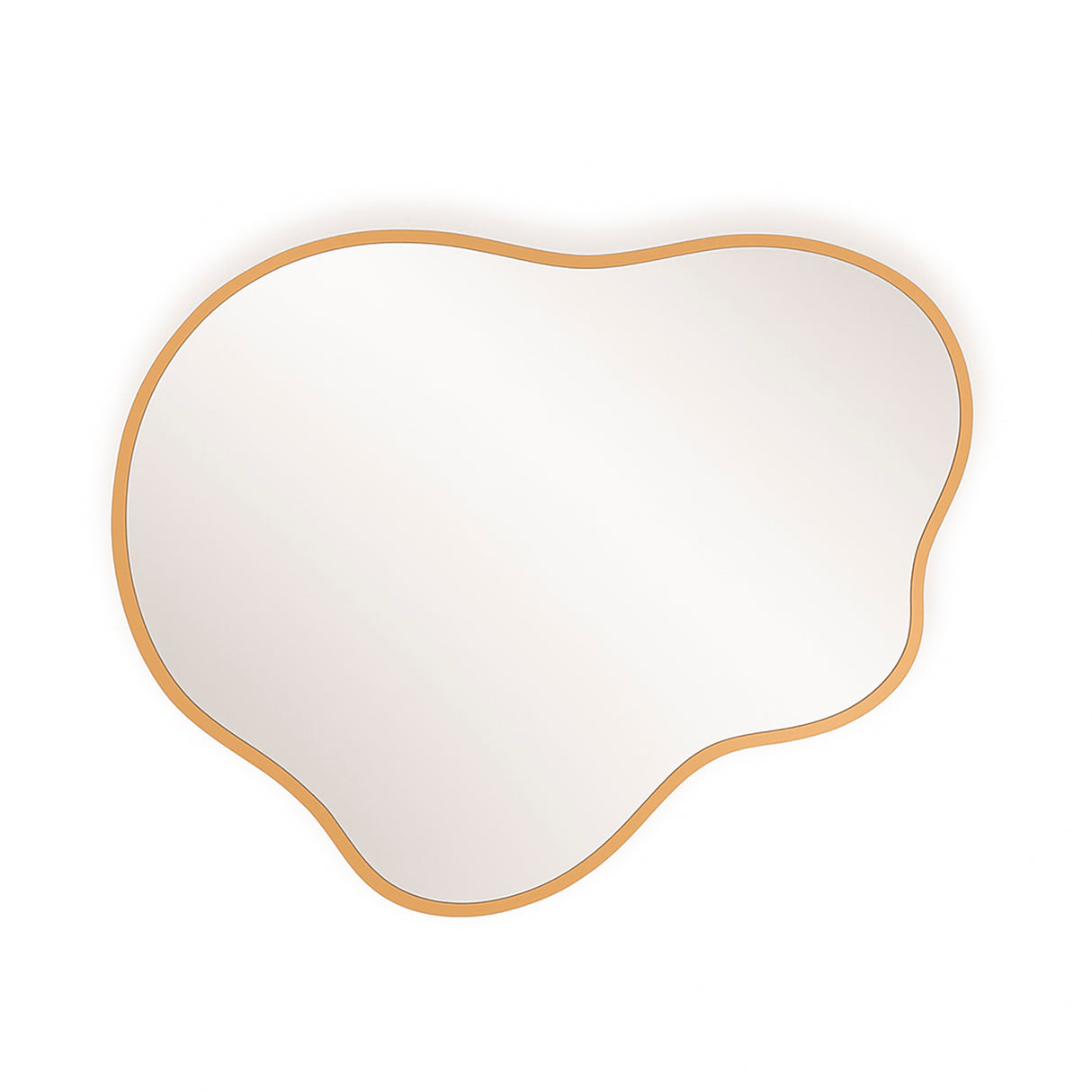 Espejo de Pared Asimetrico Santorini Dorado 80x110cm con Marco En Madera - ESPEJOS DE PARED | Bylmo