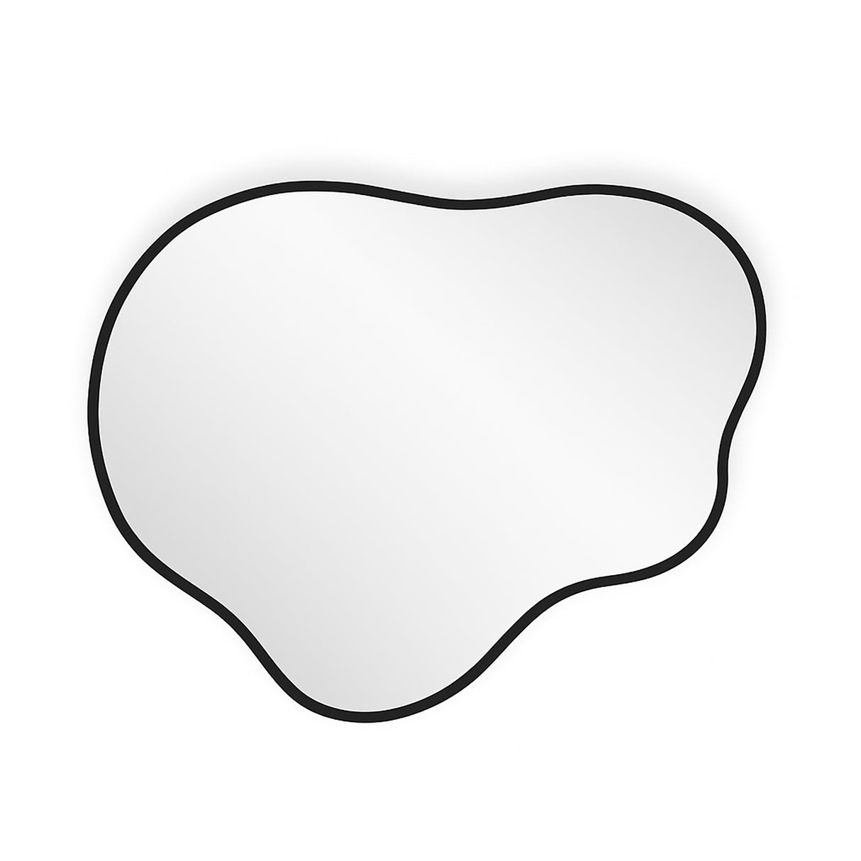 Espejo de Pared Asimetrico Santorini Negro 80x110cm con Marco En Madera - ESPEJOS DE PARED | Bylmo