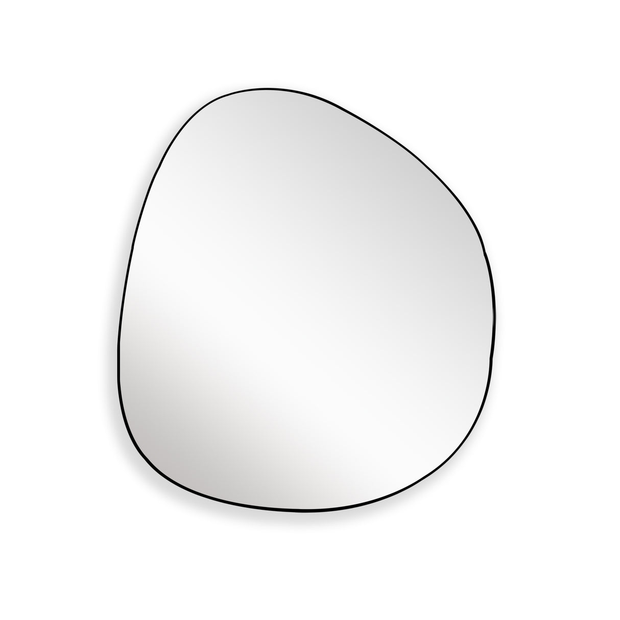 Espejo de Pared Asimetrico Bora Bora Negro 80x90cm con Marco Metalico - ESPEJOS DE PARED | Bylmo