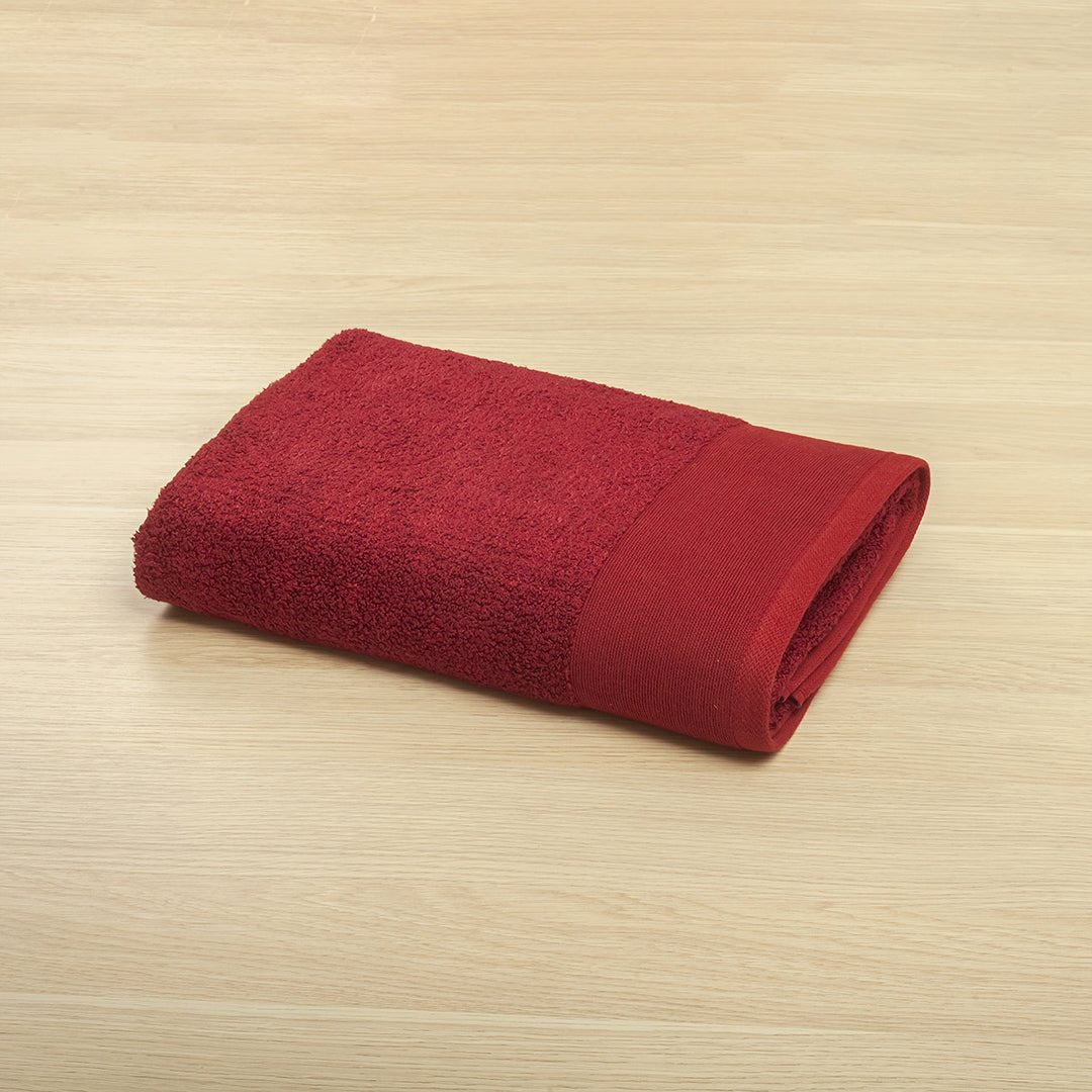 Toalla de Cuerpo Modha Vinotinto 70x140cm Fondo Entero - TOALLAS | Bylmo