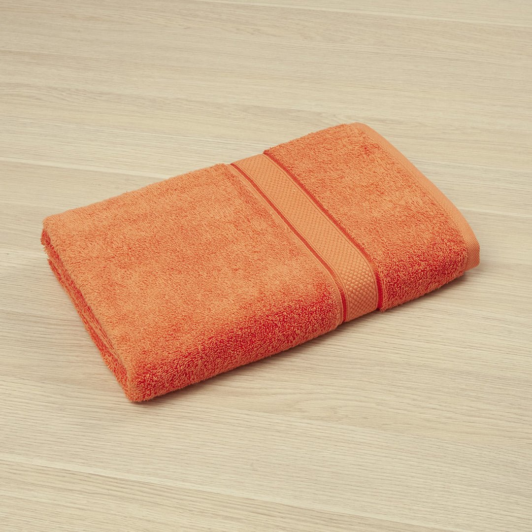 Toalla de Cuerpo Premium Naranja 70x140cm Fondo Entero - TOALLAS | Bylmo