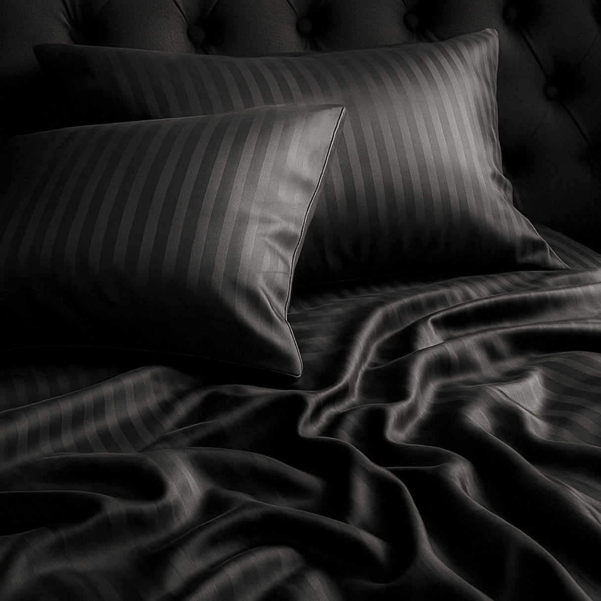 Juego de Sábanas Polialgodon Negro Para Cama Doble 140 X 190 Cm Antiácaros y Antiarrugas - SABANAS | Bylmo